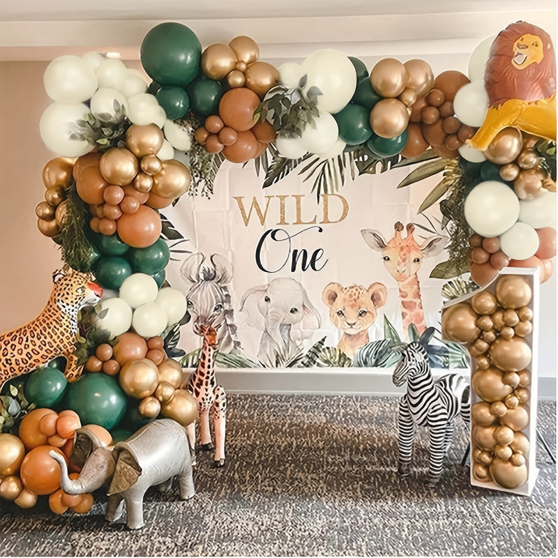 Kit de Arco de Guirnalda de Globos de Jungla Safari de 119 piezas - Transforma cualquier celebración en un paraíso tropical para mayores de 14 años, Perfecto para Cumpleaños, Baby Showers, Graduaciones y Más - SACASUSA