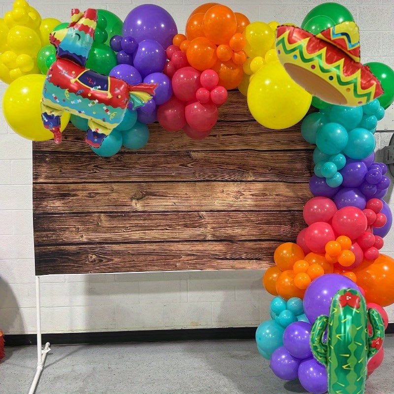 Kit De Decoraciones Para Fiesta Mexicana Con 159 Piezas, Arco De Globos Y Guirnalda, Globos De Llama, Cactus Y Sombrero Para Cinco De Mayo, Lotería Y Cumpleaños De Taco Tuesday. Suministros Para Fiestas De Cumpleaños. - SACASUSA