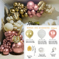 Kit de guirnalda de globos rosa de emulsión de alta calidad: decoración impresionante de 128 piezas, ideal para varias celebraciones, no requiere suministro de energía - SACASUSA