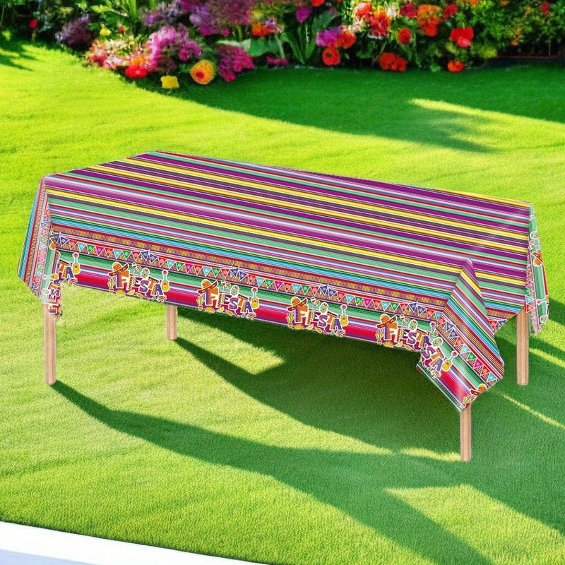 Mantel Desechable Para Fiesta Mexicana De Mardi Gras, Tamaño 137*274cm, Decoraciones De Mesa Para Fiestas - SACASUSA