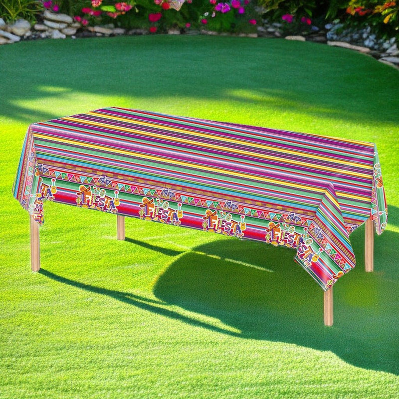 Mantel Desechable Para Fiesta Mexicana De Mardi Gras, Tamaño 137*274cm, Decoraciones De Mesa Para Fiestas - SACASUSA