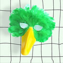 Máscara de pájaro de plumas verdes hecha a mano con pico amarillo para disfraz de Halloween fiesta de cosplay adultos mujeres hombres pájaro grande - SACASUSA