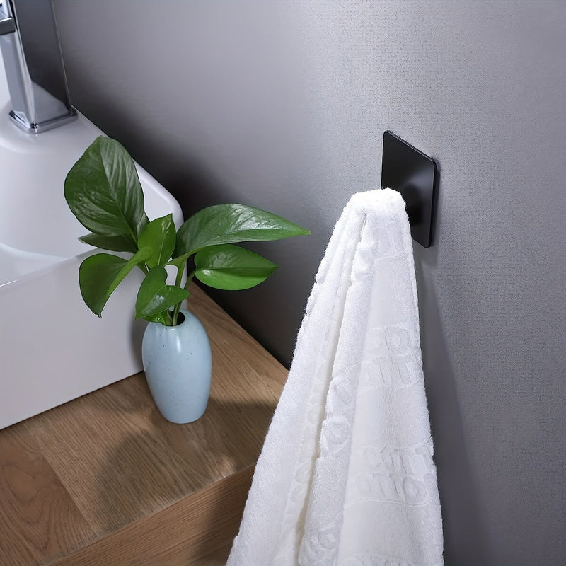 Mejora sin esfuerzo: 4 ganchos de pared de acero inoxidable - Fáciles de instalar, perfectos para colgar ropa, toallas y batas - Desclutter y añade estilo a tu baño o cocina al instante - SACASUSA