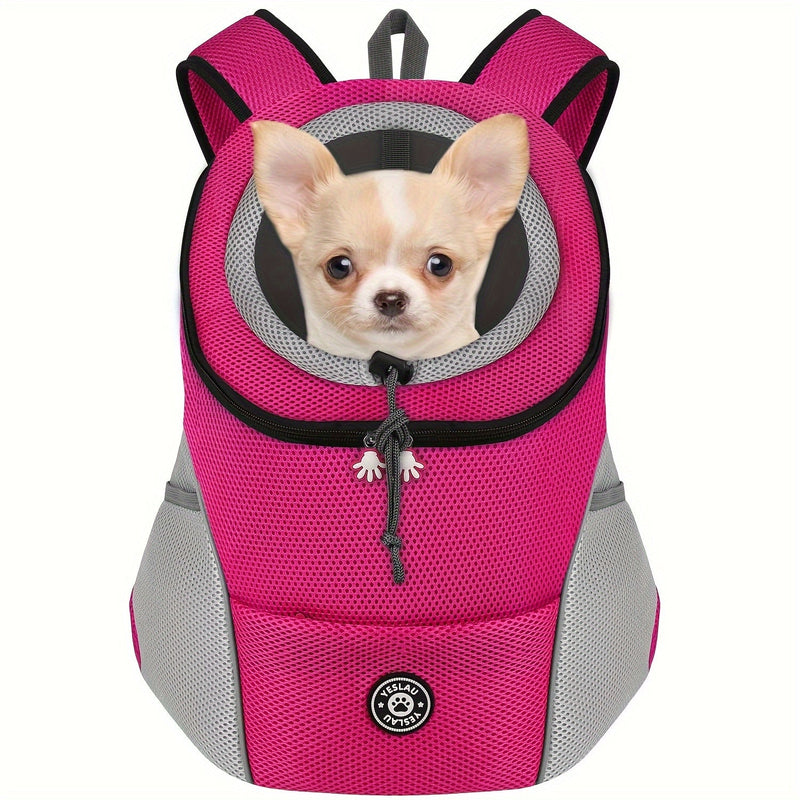 Mochila Cómoda, Transpirable y Elegante para Perros - Ajustable de Nailon, Portador de Mascotas para Perros Pequeños y Medianos - Ideal para Senderismo y Actividades al Aire Libre, con Tiras Reflectantes de Seguridad - SACASUSA