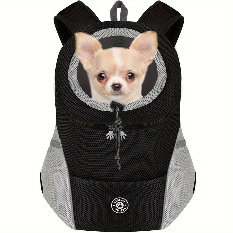 Mochila Cómoda, Transpirable y Elegante para Perros - Ajustable de Nailon, Portador de Mascotas para Perros Pequeños y Medianos - Ideal para Senderismo y Actividades al Aire Libre, con Tiras Reflectantes de Seguridad - SACASUSA