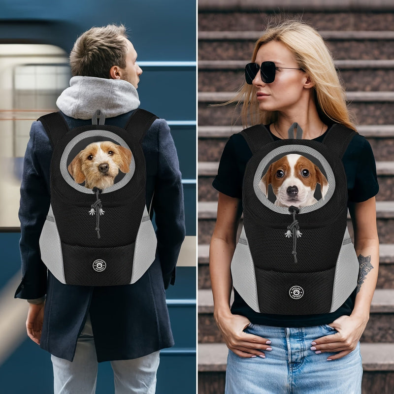 Mochila Cómoda, Transpirable y Elegante para Perros - Ajustable de Nailon, Portador de Mascotas para Perros Pequeños y Medianos - Ideal para Senderismo y Actividades al Aire Libre, con Tiras Reflectantes de Seguridad - SACASUSA