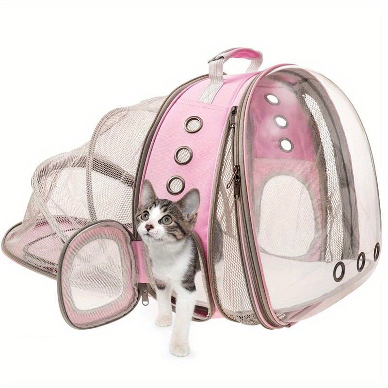 Mochila Para Gatos Expandible En La Parte Trasera, Se Ajusta Hasta 12 Libras, Cápsula Espacial Con Ventana De Burbujas, Mochila Para Mascotas Para Gatos Y Cachorros PequeñosMochila Para Gatos Expansible En La Parte Trasera, Se Ajusta Hasta 12 - SACASUSA