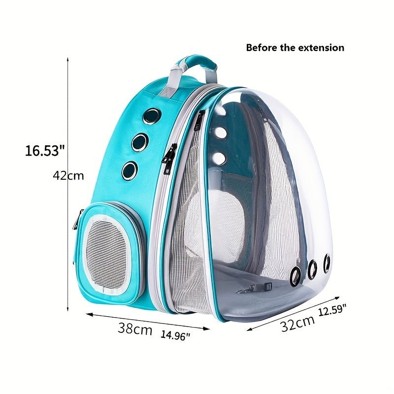 Mochila Para Gatos Expandible En La Parte Trasera, Se Ajusta Hasta 12 Libras, Cápsula Espacial Con Ventana De Burbujas, Mochila Para Mascotas Para Gatos Y Cachorros PequeñosMochila Para Gatos Expansible En La Parte Trasera, Se Ajusta Hasta 12 - SACASUSA