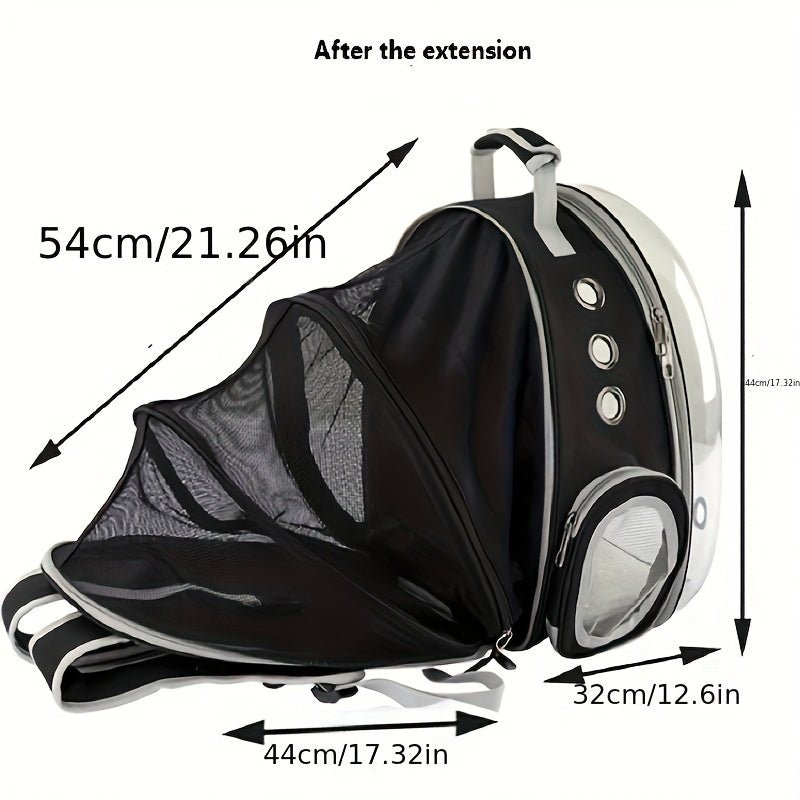 Mochila Para Gatos Expandible En La Parte Trasera, Se Ajusta Hasta 12 Libras, Cápsula Espacial Con Ventana De Burbujas, Mochila Para Mascotas Para Gatos Y Cachorros PequeñosMochila Para Gatos Expansible En La Parte Trasera, Se Ajusta Hasta 12 - SACASUSA