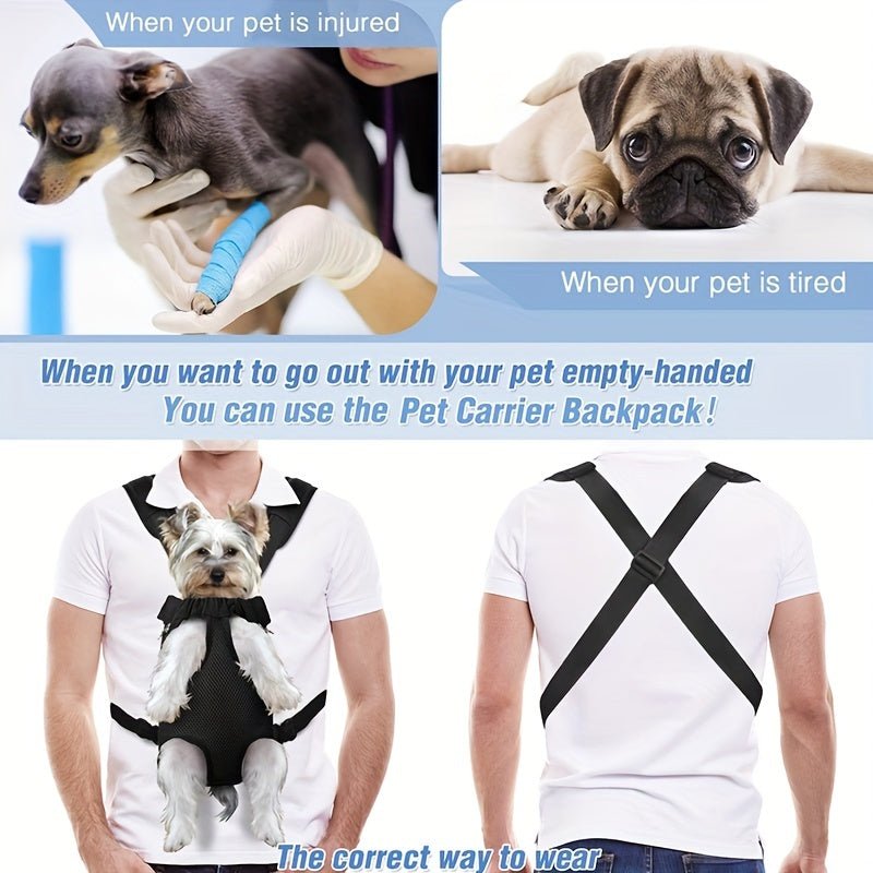 Mochila Para Mascotas, Mochila Ajustable Para Perros Y Gatos, Bolsa De Viaje Con Almohadillas Para Los Hombros - SACASUSA