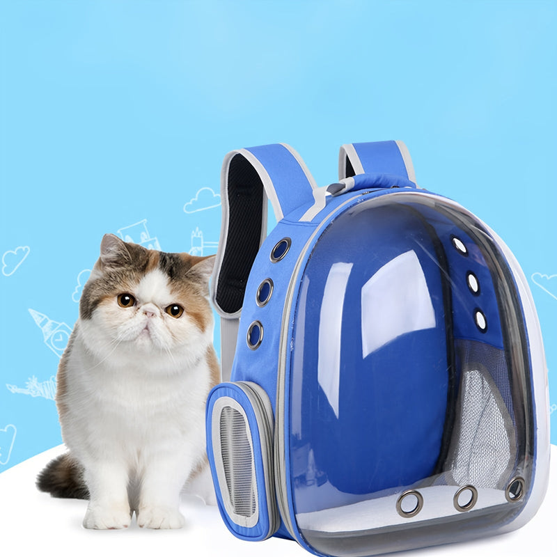 Mochila Portátil Segura y Cómoda para Mascotas: Poliéster Duradero, Ventana de Vista Clara para Gatos y Perros: Perfecta para Emocionantes Aventuras al Aire Libre - SACASUSA