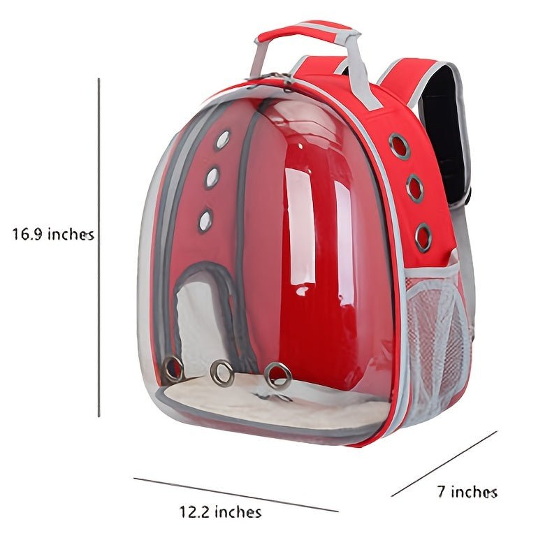 Mochila Portátil Segura y Cómoda para Mascotas: Poliéster Duradero, Ventana de Vista Clara para Gatos y Perros: Perfecta para Emocionantes Aventuras al Aire Libre - SACASUSA