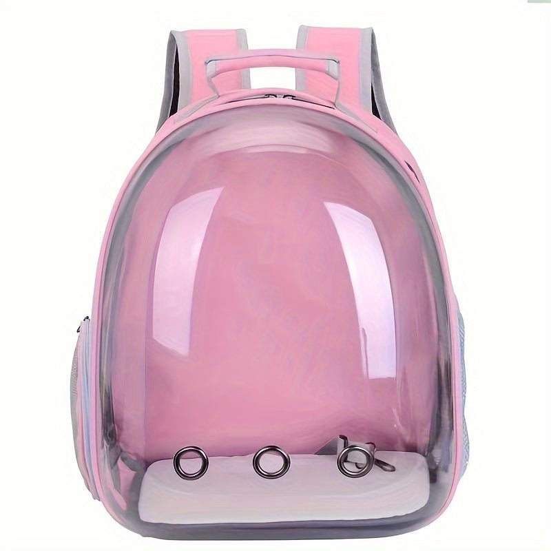 Mochila portátil transpirable transparente porta mascotas para gatos, con cápsula espacial para salir - SACASUSA