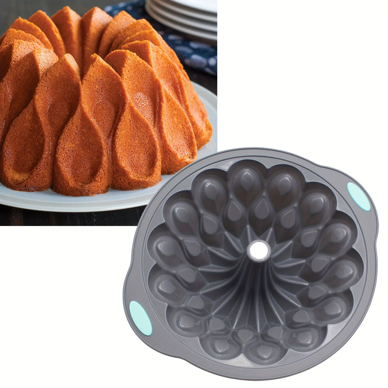 Moldes de Silicona Antiadherentes Creativos y Versátiles con Marco Reforzado de Metal - Moldes de Tubo Acanalado para Pasteles en Ocasiones Especiales y Festividades - SACASUSA