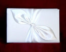 Nudo de amor nupcial, lazo de satén, libro de recepción de invitados, firmas, accesorios de boda, marfil, blanco, negro, marrón, rojo, rosa, Borgoña, vino - SACASUSA