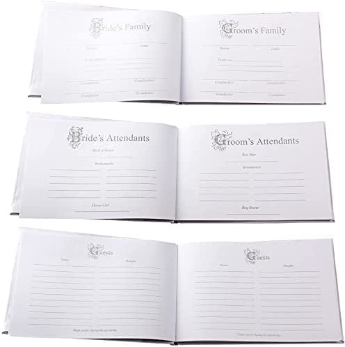 Nudo de amor nupcial, lazo de satén, libro de recepción de invitados, firmas, accesorios de boda, marfil, blanco, negro, marrón, rojo, rosa, Borgoña, vino - SACASUSA