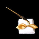 Nupcial Amor Nudo Satén Arco Pluma Set Soporte Accesorios de Boda Marfil Blanco Negro Marrón Rojo Rosa Claro Borgoña Vino Plata Oro Tono Pluma - SACASUSA