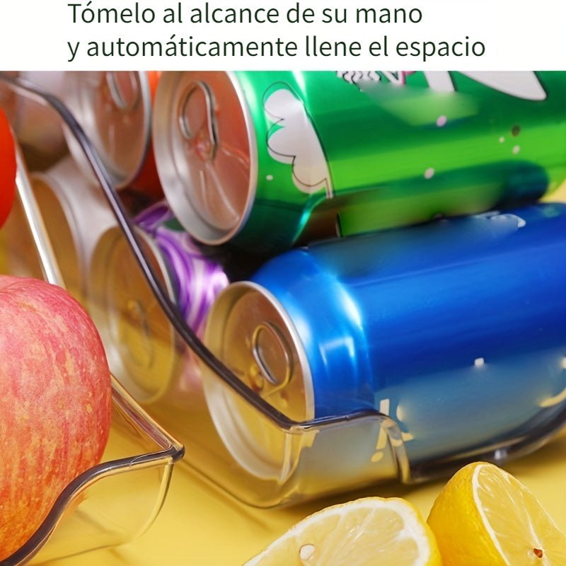 Organizador de latas eficiente y apilable para cocinas; Diseño de plástico apto para lavavajillas para latas de alimentos y sopas; ¡Actualiza tu despensa y nevera ahora! - SACASUSA