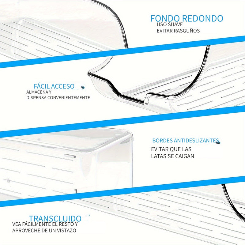 Organizador de latas eficiente y apilable para cocinas; Diseño de plástico apto para lavavajillas para latas de alimentos y sopas; ¡Actualiza tu despensa y nevera ahora! - SACASUSA