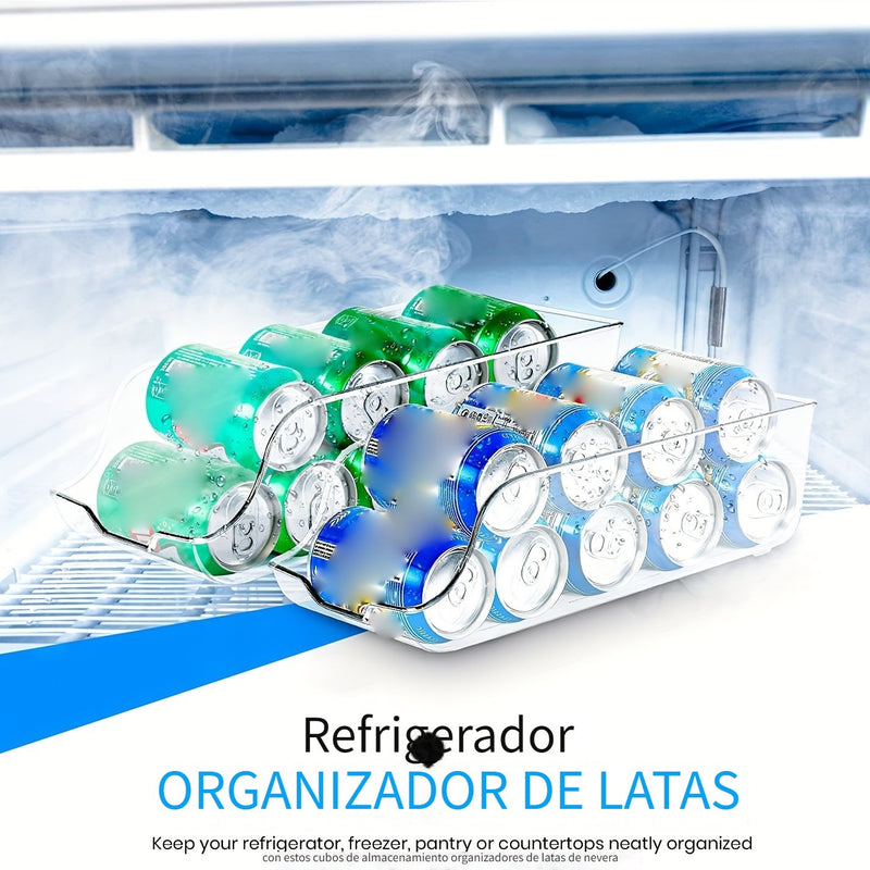 Organizador de latas eficiente y apilable para cocinas; Diseño de plástico apto para lavavajillas para latas de alimentos y sopas; ¡Actualiza tu despensa y nevera ahora! - SACASUSA