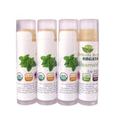 Paquete de 4 bálsamos labiales orgánicos certificados por USDA. Cavegirl Mine Sabor a menta orgánica vegana Hecho en EE. UU. Libre de parabeno. Reparar labios secos y agrietados - SACASUSA