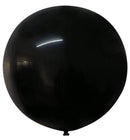Paquete de 5 unidades redondas de 36 pulgadas, color negro, para Halloween, globos gigantes de látex gruesos, baby shower, género, revelación, cumpleaños, boda, compromiso, decoración de fiesta - SACASUSA