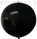 Paquete de 5 unidades redondas de 36 pulgadas, color negro, para Halloween, globos gigantes de látex gruesos, baby shower, género, revelación, cumpleaños, boda, compromiso, decoración de fiesta - SACASUSA