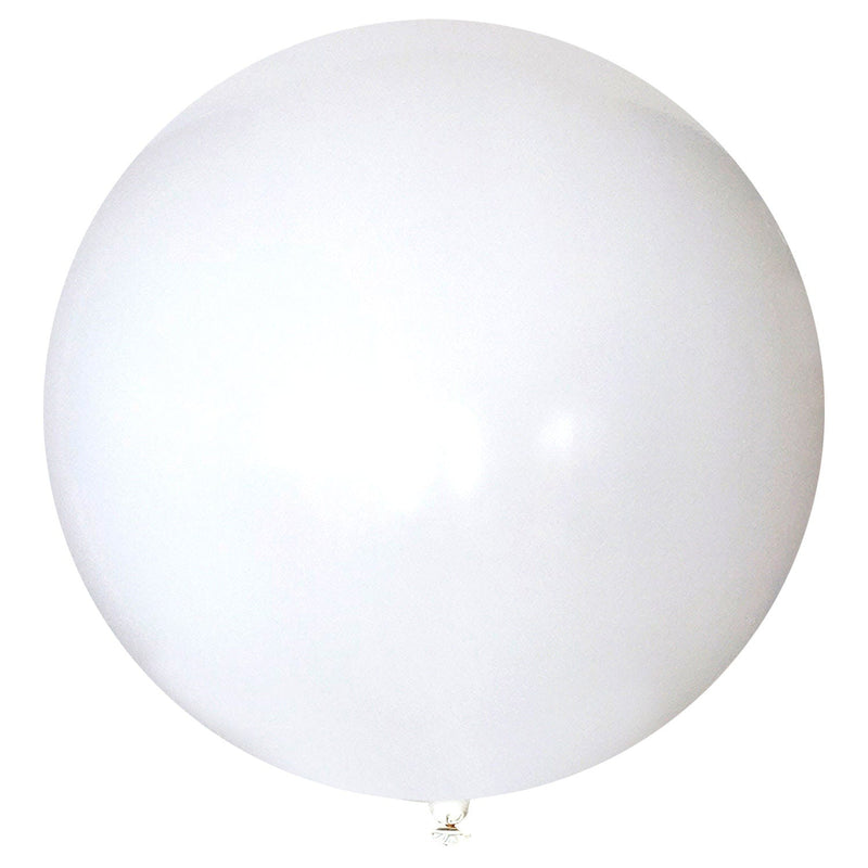 Paquete de 5 unidades redondas de 36 pulgadas, globos gigantes de látex gruesos blancos para Halloween, Baby Shower, género, revelación, cumpleaños, boda, compromiso, decoración de fiesta - SACASUSA