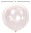 Paquete de 5 unidades redondas de 36 pulgadas, globos gigantes de látex gruesos transparentes para Halloween, Baby Shower, género, revelación, cumpleaños, boda, compromiso, decoración de fiesta - SACASUSA