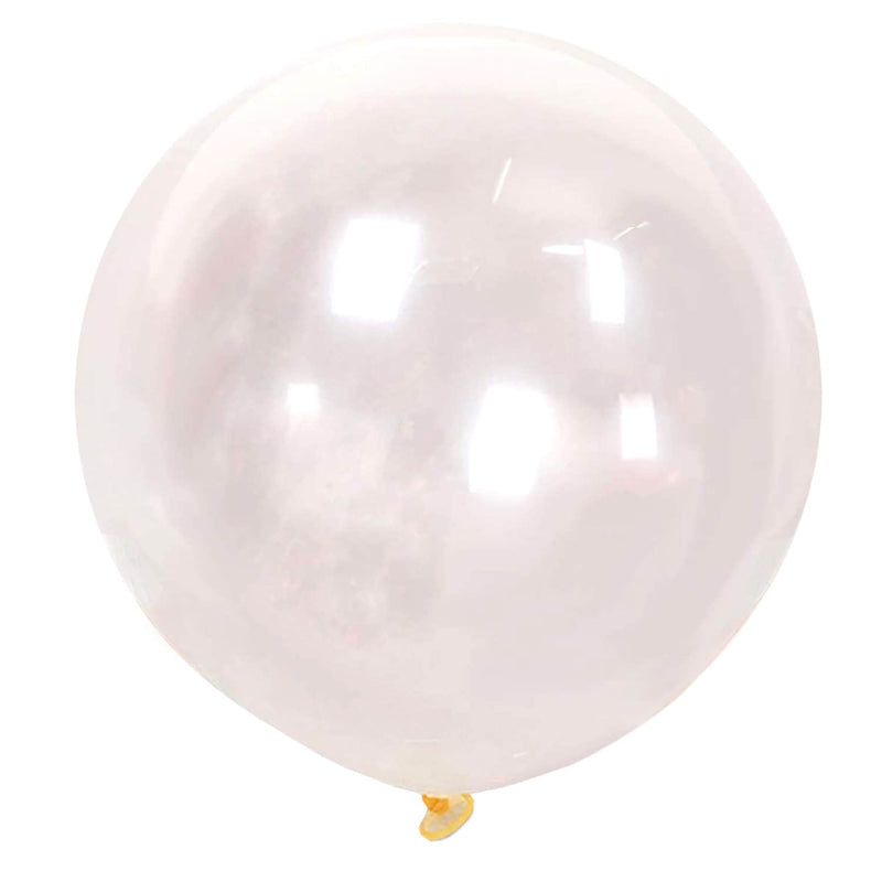 Paquete de 5 unidades redondas de 36 pulgadas, globos gigantes de látex gruesos transparentes para Halloween, Baby Shower, género, revelación, cumpleaños, boda, compromiso, decoración de fiesta - SACASUSA