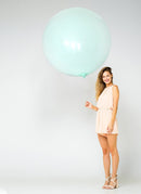 Paquete redondo de 36 pulgadas, 5 unidades, color verde pastel, calidad YThicken, globos gigantes de látex, baby shower, género, revelación, cumpleaños, boda, compromiso, decoración de fiesta - SACASUSA