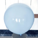 Paquete redondo de 36 pulgadas, 5 unidades, globos Jumbo de látex gruesos de color azul Pastel, Baby Shower, género, revelación, cumpleaños, boda, decoración para fiesta de compromiso - SACASUSA