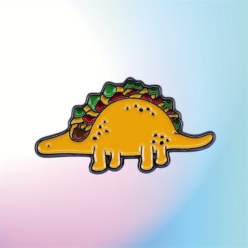 Pin De Solapa De Dinosaurio De Taco De Comida Mexicana Para Hombres, Broche De Dinosaurio Tacosaurus Para Mochila, Sombrero Y Ropa - SACASUSA