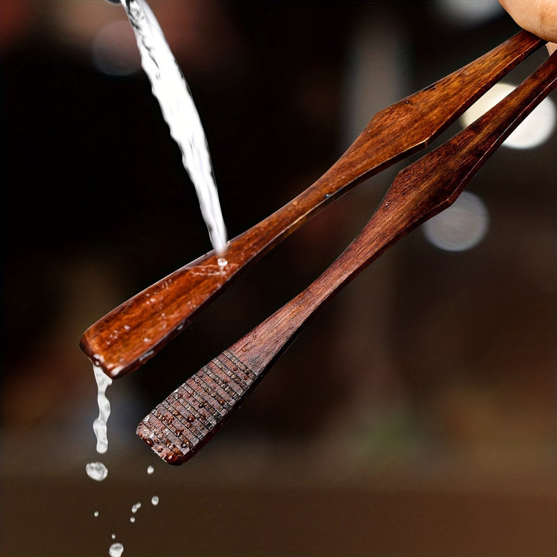 Pinza de Comida de Madera Eco-amigable y Resistente a Altas Temperaturas - Accesorio de Cocina Duradero para Servir y Manejar Alimentos de Manera Versátil - SACASUSA