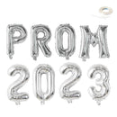 PROM 2023 -Globos con letras gigantes de 40 pulgadas Decoraciones de Nochevieja Fiesta de graduación Graduación Oro rosa Plata Negro Rosa intenso Globo azul Banner - SACASUSA