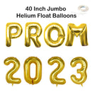 PROM 2023 -Globos con letras gigantes de 40 pulgadas Decoraciones de Nochevieja Fiesta de graduación Graduación Oro rosa Plata Negro Rosa intenso Globo azul Banner - SACASUSA