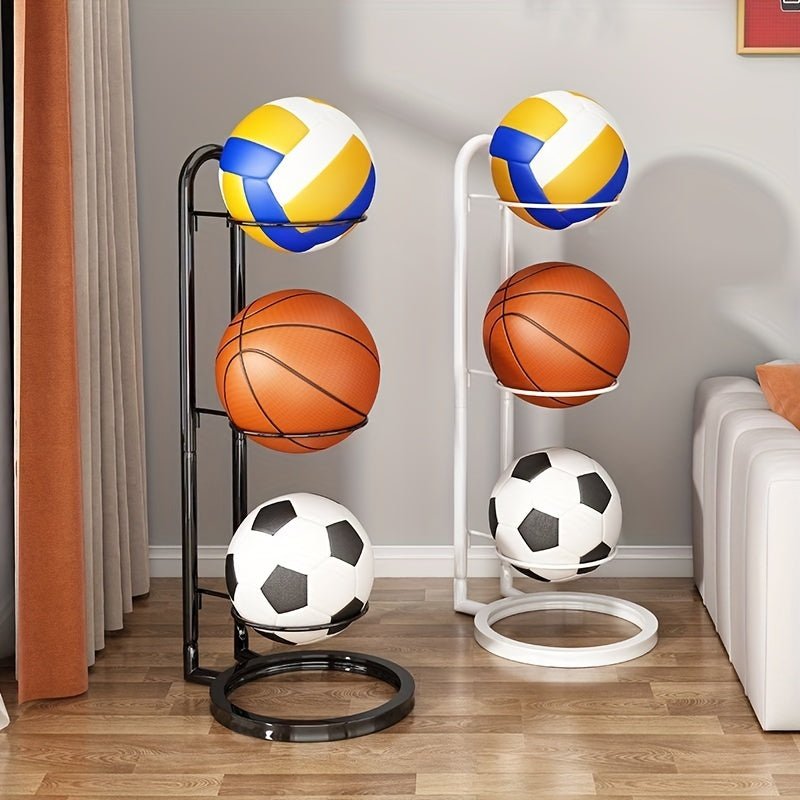 Robusto y Portátil Soporte Universal para Balones Deportivos - Diseño Duradero de Acero Inoxidable para una Exhibición Eficiente y Segura al Aire Libre de Baloncesto, Fútbol y Vóleibol - SACASUSA