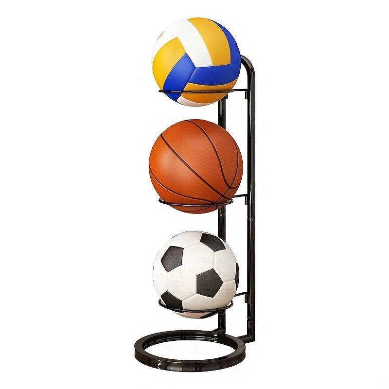 Robusto y Portátil Soporte Universal para Balones Deportivos - Diseño Duradero de Acero Inoxidable para una Exhibición Eficiente y Segura al Aire Libre de Baloncesto, Fútbol y Vóleibol - SACASUSA