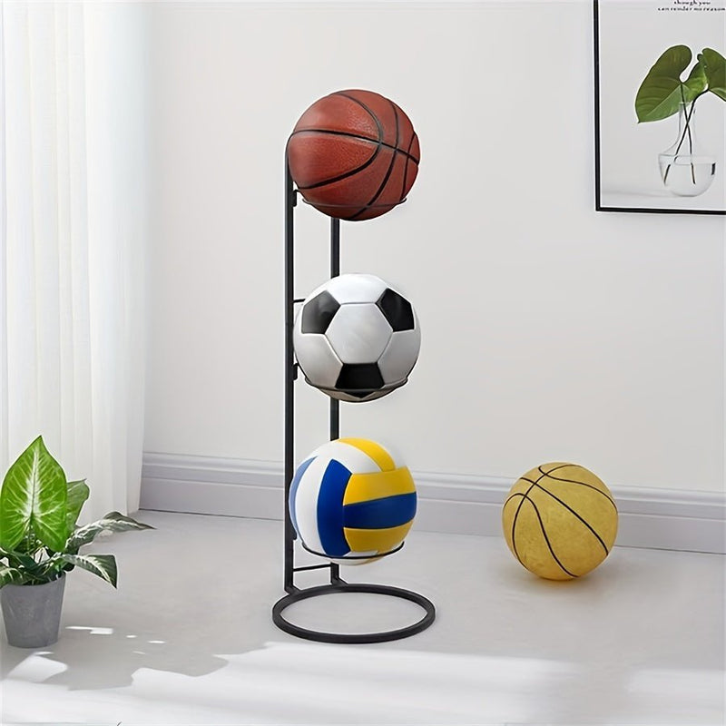 Robusto y Portátil Soporte Universal para Balones Deportivos - Diseño Duradero de Acero Inoxidable para una Exhibición Eficiente y Segura al Aire Libre de Baloncesto, Fútbol y Vóleibol - SACASUSA