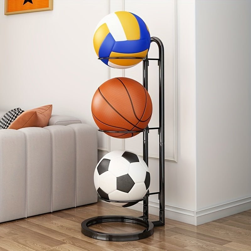 Robusto y Portátil Soporte Universal para Balones Deportivos - Diseño Duradero de Acero Inoxidable para una Exhibición Eficiente y Segura al Aire Libre de Baloncesto, Fútbol y Vóleibol - SACASUSA