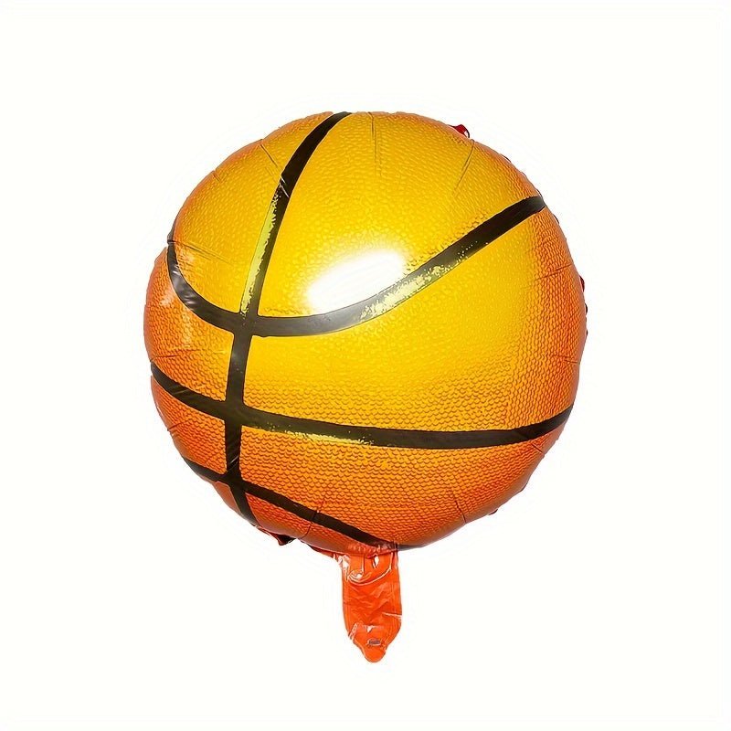 Set, Balón De Baloncesto Globo De Aluminio De 18 Pulgadas Globo Deportivo De Baloncesto Estrella Globo De Fanático De Baloncesto Tema Set Bandera De Baloncesto Decoración De Fiesta De Cumpleaños Suministros De Decoración De Pastel - SACASUSA