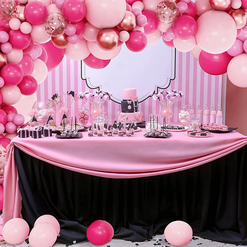 Set, Pink Balloon Garland Arch Kit, 99pcs Hot Pink Rose Golden Globos Con Globos De Confeti Para El Cumpleaños De La Niña Nupcial Baby Shower Día De La Madre Princesa Fiesta Temática Fondo Decoraciones Suministros - SACASUSA