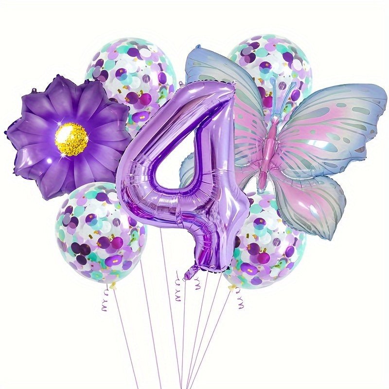 Set Versátil de Globos Números Mariposa: Duradero, Mejora la Atmósfera de Todos los Eventos Sin Necesidad de Electricidad - Ideal con Cinta de Rizo Incluida, Adecuado para Edades de 14 en Adelante - SACASUSA