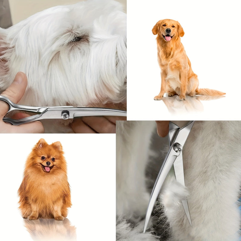 Tijeras De Aseo Profesionales Para Perros Y Gatos, Curvas De Acero Inoxidable, Herramientas De Peluquería Para Mascotas - SACASUSA