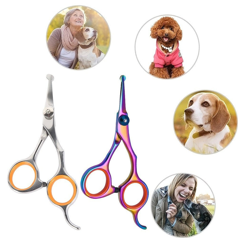 Tijeras portátiles para el pelo de mascotas, tijeras de seguridad para el cuidado de la cabeza redonda para perros y gatos, tijeras para pies, orejas, ojos y pelo - SACASUSA