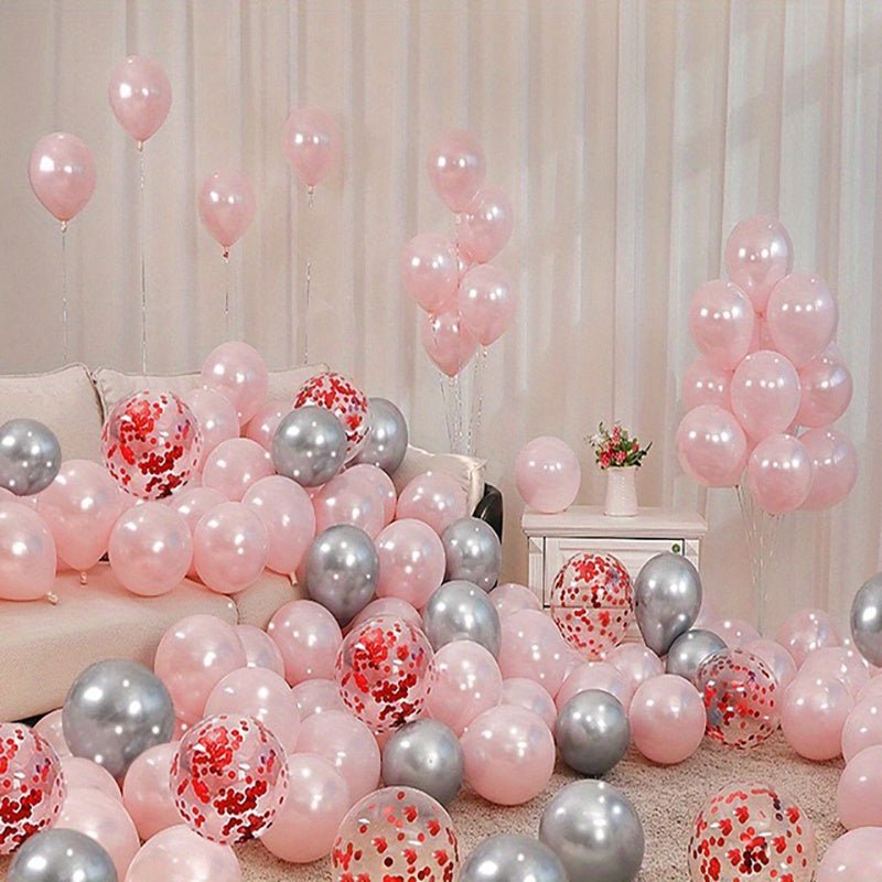 Versátiles 40 Globos de Confeti Rosa, Apto para 14+, Sin Necesidad de Electricidad: Amplifica las Celebraciones, Interiores y Exteriores - SACASUSA