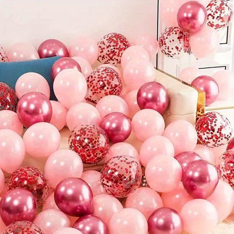 Versátiles 40 Globos de Confeti Rosa, Apto para 14+, Sin Necesidad de Electricidad: Amplifica las Celebraciones, Interiores y Exteriores - SACASUSA