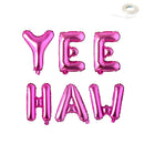 YEE HAW – Pancarta de letras gigantes de 40 pulgadas – rosa, oro rosa, plata, negro decoración globo despedida de soltera despedida de soltera favores de fin de semana - SACASUSA