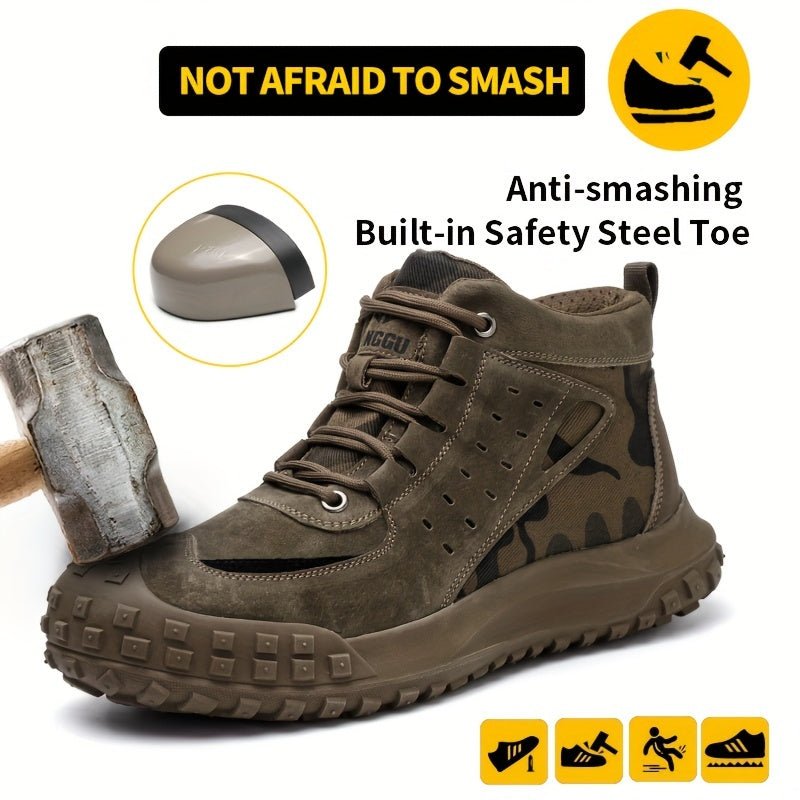 Zapatos De Protección Industriales Y Para Sitios De Construcción,Zapatos De Seguridad Con Punta De Acero Antigolpes Zapatos De Trabajo A Prueba De Pinchazos,Botas De Seguridad En El Trabajo,Suela De Goma Zapatos De Protección Para Construcción - SACASUSA