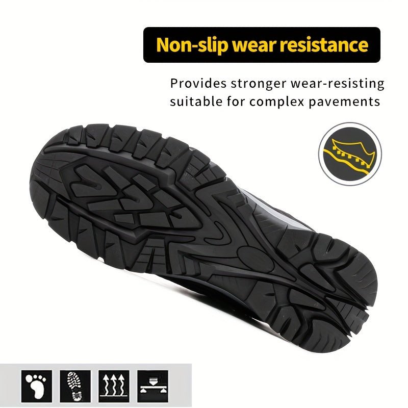 Zapatos de Seguridad DingGu para Hombre en Todas las Estaciones: Punta de Acero, Antipunzante, Anti-Golpes, Antideslizante, Absorción de Impactos, Resistentes al Desgaste, Desodorantes y Cómodos - SACASUSA